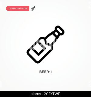 Bier-1 einfaches Vektorsymbol. Moderne, einfache flache Vektor-Illustration für Website oder mobile App Stock Vektor