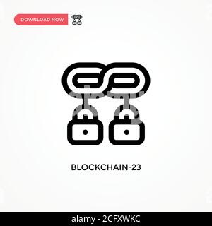 Blockchain-23 einfaches Vektor-Symbol. Moderne, einfache flache Vektor-Illustration für Website oder mobile App Stock Vektor