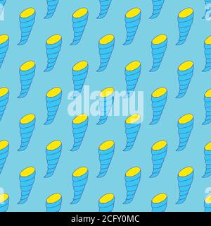 Nahtloses Muschelmuster auf dem cyanfarbenen Hintergrund Stock Vektor