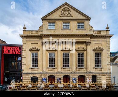 Bristol Old Vic Theatre im Theatre Royal in King St, Bristol. Ältestes, kontinuierlich operierendes Theater in Großbritannien. Klasse I, gebaut 1764 bis 1766. Stockfoto