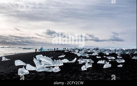 Diamond Beach, Island Stockfoto