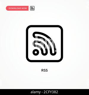 Einfaches RSS-Vektor-Symbol. Moderne, einfache flache Vektor-Illustration für Website oder mobile App Stock Vektor