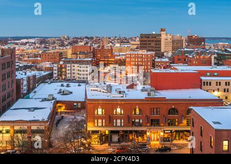 Portland, Maine, USA Skyline der Innenstadt. Stockfoto