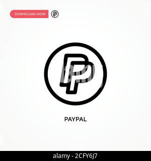 PayPal einfaches Vektor-Symbol. Moderne, einfache flache Vektor-Illustration für Website oder mobile App Stock Vektor