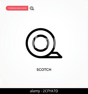 Einfaches Vektorsymbol von Scotch. Moderne, einfache flache Vektor-Illustration für Website oder mobile App Stock Vektor
