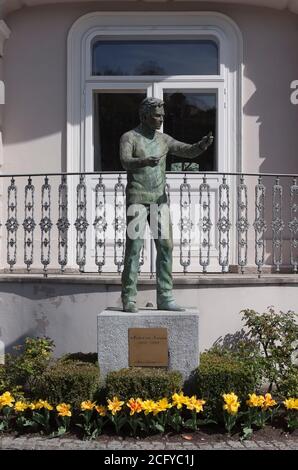 Gedenktafel am Geburtsort des Dirigenten Herbert von Karajan, Salzburg, Land Salzburg, Österreich, Europa, Stockfoto