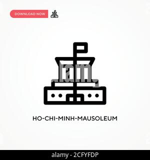 Ho-Chi-minh-Mausoleum einfaches Vektor-Symbol. Moderne, einfache flache Vektor-Illustration für Website oder mobile App Stock Vektor