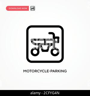 Motorrad-Parken einfache Vektor-Symbol. Moderne, einfache flache Vektor-Illustration für Website oder mobile App Stock Vektor