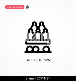Bottle-throw Simple vector icon. Modern, simple flat vector illustration for web site or mobile app Stock Vektor