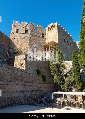 Akropolis von Lindos Rhodos Griechenland Stockfoto