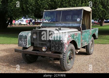 Land-Rover Modell 80 Produktionsnummer 001 (1948), Concours of Elegance 2020, Hampton Court Palace, London, Großbritannien, Europa Stockfoto