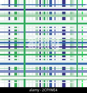 Kariert kariert kariert Vektor Hintergrund. Blau-grüner Tartan, Nahtloses Muster, kariertes Handtuch, geometrische abstrakte Plaids Stock Vektor