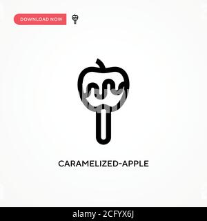 Karamellisiert-Apfel einfaches Vektor-Symbol. Moderne, einfache flache Vektor-Illustration für Website oder mobile App Stock Vektor