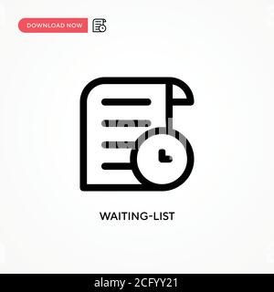 Warteliste einfaches Vektorsymbol. Moderne, einfache flache Vektor-Illustration für Website oder mobile App Stock Vektor