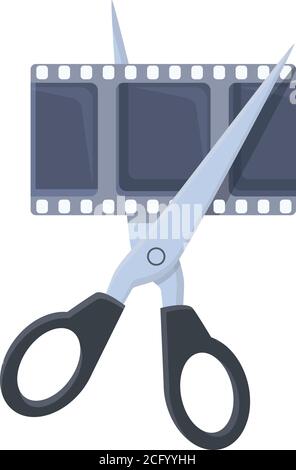 Symbol für manuelle Videobearbeitung. Cartoon der manuellen Videobearbeitung Vektor-Symbol für Web-Design auf weißem Hintergrund isoliert Stock Vektor