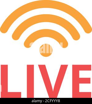 Symbol für WiFi-Live-Stream. Cartoon von WiFi Live-Stream Vektor-Symbol für Web-Design auf weißem Hintergrund isoliert Stock Vektor