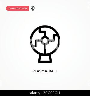 Einfaches Vektor-Symbol für Plasma-Ball. Moderne, einfache flache Vektor-Illustration für Website oder mobile App Stock Vektor