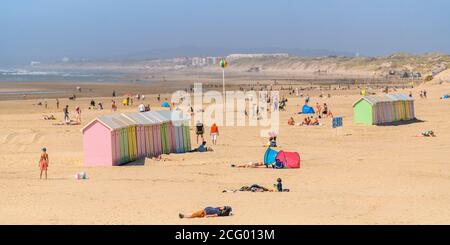 Frankreich, Pas-de-Calais (62), Opalküste, Berck-sur-mer, Sommertag am Strand Ende Juni Stockfoto