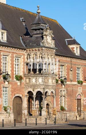 Frankreich, Pas de Calais, Hesdin, Rathaus breteche Stockfoto