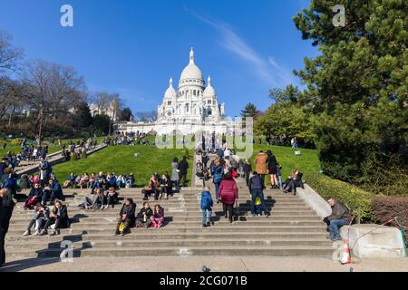 Frankreich, Paris (75), Montmartre, Sacr? Basilika von Coeur Stockfoto