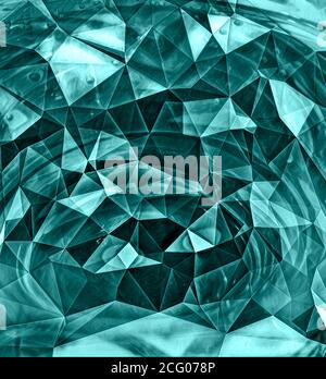 3d abstrakter blauer kristallisierter Hintergrund. Stockfoto