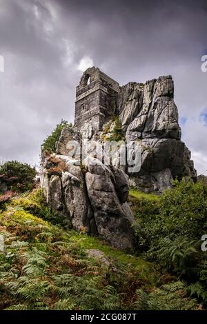 Die Ruinen der stimmungsvollen Roche Rock Hermitage aus dem 15. Jahrhundert in Cornwall. Stockfoto