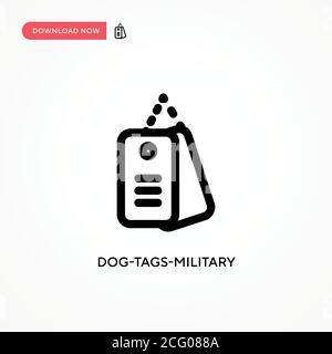 Dog-Tags-Military einfaches Vektor-Symbol. Moderne, einfache flache Vektor-Illustration für Website oder mobile App Stock Vektor