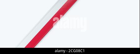 Lederband mit der Flagge Polens. Stockfoto