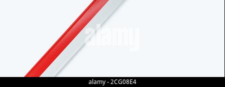 Lederstreifen mit der Flagge Indonesiens. Stockfoto