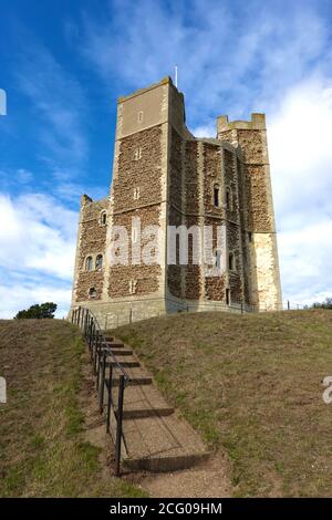 Orford, Suffolk, Großbritannien - 8. September 2020: Das Schloss wird heute von English Heritage geführt. Stockfoto