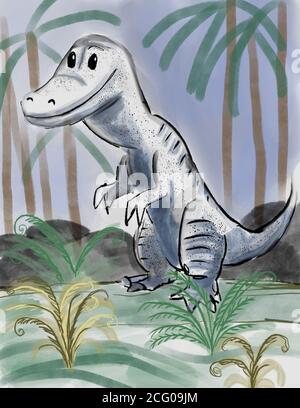 Dinosaurier-Illustration Stockfoto