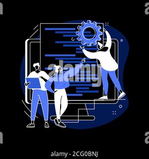 Software-Entwicklung Team abstrakte Konzept Vektor Illustration. Stock Vektor