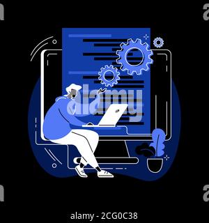 Back-End-Entwicklung abstrakte Konzept Vektor Illustration. Stock Vektor