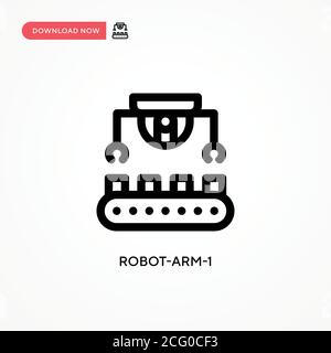 Robot-ARM-1 einfaches Vektorsymbol. Moderne, einfache flache Vektor-Illustration für Website oder mobile App Stock Vektor