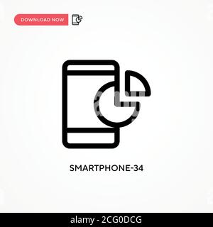 Smartphone-34 einfaches Vektor-Symbol. Moderne, einfache flache Vektor-Illustration für Website oder mobile App Stock Vektor