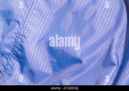 Hintergrund aus synthetischem blauem Material .Texture Stockfoto