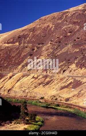 Yakima River, Yakima River Canyon Scenic und Freizeit Highway, Washington Stockfoto