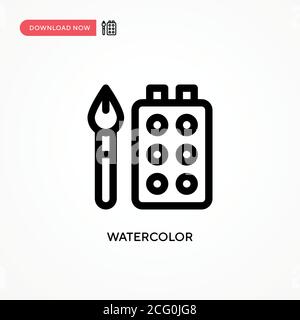 Wasserfarbe einfaches Vektor-Symbol. Moderne, einfache flache Vektor-Illustration für Website oder mobile App Stock Vektor