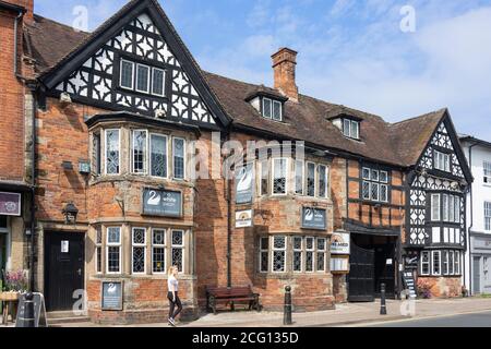 16. Jahrhundert The White Swan Hotel, High Street, Henley-in-Arden, Warwickshire, England, Großbritannien Stockfoto