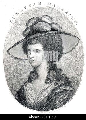 GEORGIANA SPENCER, Gräfin Spencer (1737-1814) Englische Philanthropin Ehefrau von John Spencer Stockfoto