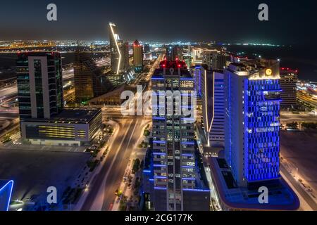 Schöne Stadtlandschaft von Lusail City, Katar Stockfoto