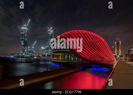 Schöne Stadtlandschaft von Lusail City, Katar Stockfoto