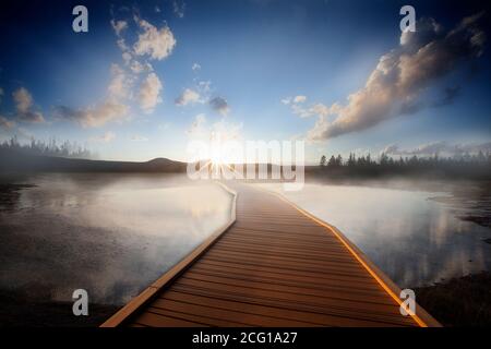 Yellowstone's Geysire und Thermal Vents Stockfoto