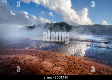 Yellowstone's Geysire und Thermal Vents Stockfoto