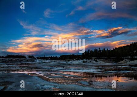 Yellowstone's Geysire und Thermal Vents Stockfoto