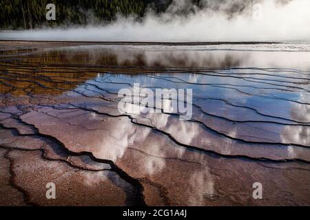 Yellowstone's Geysire und Thermal Vents Stockfoto