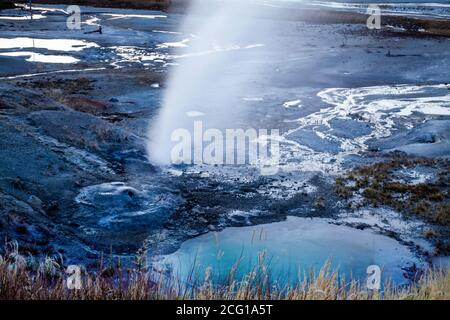 Yellowstone's Geysire und Thermal Vents Stockfoto