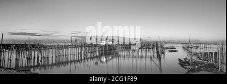 Panoramablick auf Laguna de Bay, Muntinlupa, Philippinen Stockfoto