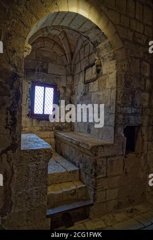 La Rochelle, Frankreich. August 2020. Der Innenraum des Saint-Nicolas Turms in La Rochelle, Charente-Maritime, Frankreich. Stockfoto