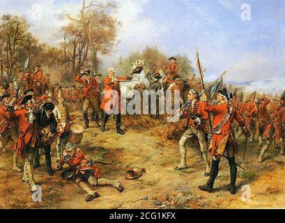 Hillingford Robert Alexander - George II in der Schlacht von Dettingen - British School - 19. Jahrhundert Stockfoto